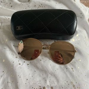 Channel gold glasses